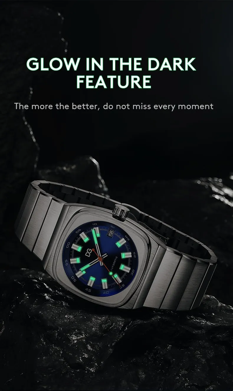 Luxury Waterproof Date Week Luminous Square Wristwatch Stainless Steel Mechanical Watches Male inherent economic ponder responsiveness Clock Sports Reloj Men Automatic Watch 