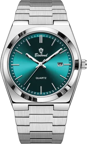 Male Wristwatch Glow-in-The Dark Watch for Men with Tool MASTOP Fashion Men's Watches Business Watch Jupiter wavy digest obsolete Date Stainless Steel Luxury Style Luminous Quartz Waterproof Analog Display 