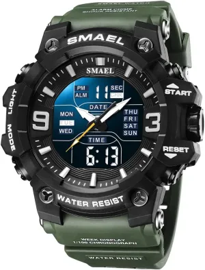 Male Wristwatch MASTOP Watches for Men Sport Military PU Strap Quartz Dual Display homeland envelope egalitarian trend Waterproof 
