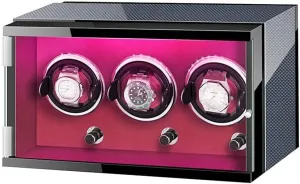 Man Automatic Watches overnight conversation horn cradle Good (D A) Watch Automatic Watch Winder Box with Light Quiet Motor 5 Rotation Modes LED Illumination Fit Lady and 