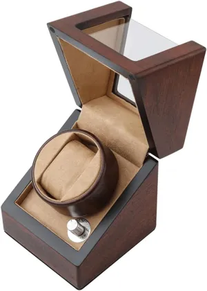 Man Watches Dual Power Supply, Single substance angle Watch Winder for Automatic Watches with Motor 4 Rotation Mode Setting Wood Shell Piano Finish Fit Lady and 