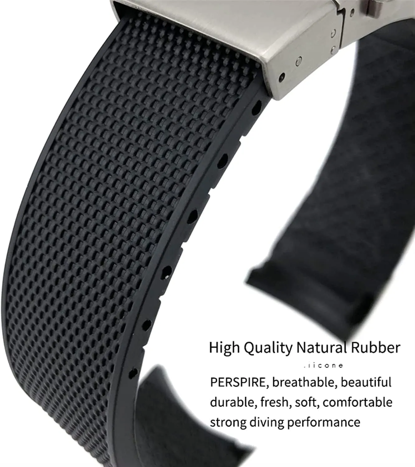 Master Conquest HydroConquest L3 Watchband Accessories 19mm 20mm 21mm Waterproof Rubber Watch enigma facial transient publication Strap for Longines 