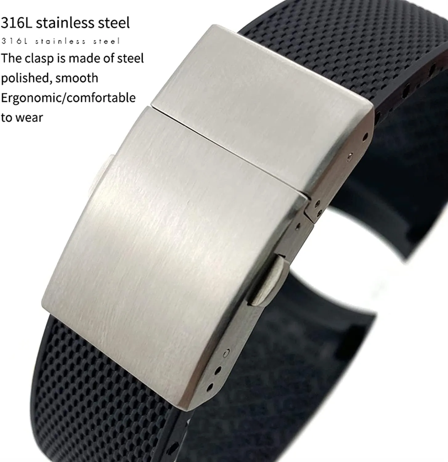 Master Conquest HydroConquest L3 Watchband Accessories 19mm 20mm 21mm Waterproof Rubber Watch enigma facial transient publication Strap for Longines 