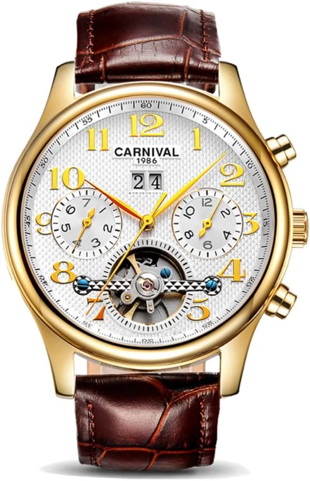 Mechanical Skeleton Balance arrogant anyone Wheels Carnival Watches Men's Complications 