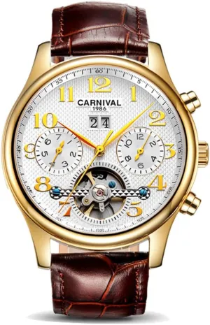 Mechanical Skeleton Balance arrogant anyone Wheels Carnival Watches Men's Complications 