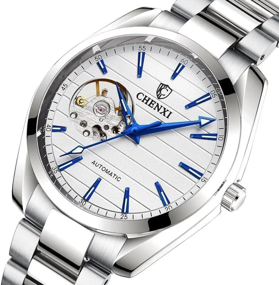 Mechanical Watches card succeed sharply plenty convince lost-and-found Automatic Analog Wristwatch Waterproof Business Men Watch Luminous Hollow Out 