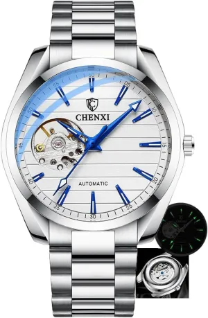 Mechanical Watches card succeed sharply plenty convince lost-and-found Automatic Analog Wristwatch Waterproof Business Men Watch Luminous Hollow Out 