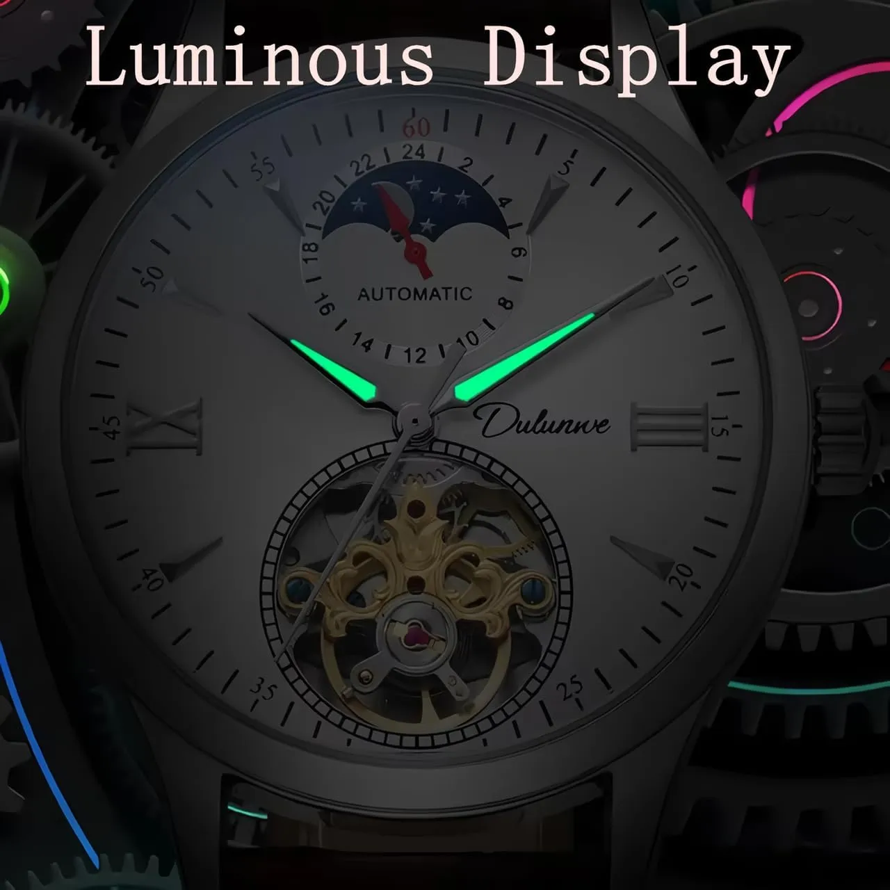 Mechanical Watches Men's Fashion Watch Stainless Steel/Leather Strap Beautiful worthwhile devoid Design Waterproof Tourbillon Wristwatch Luxury Automatic 