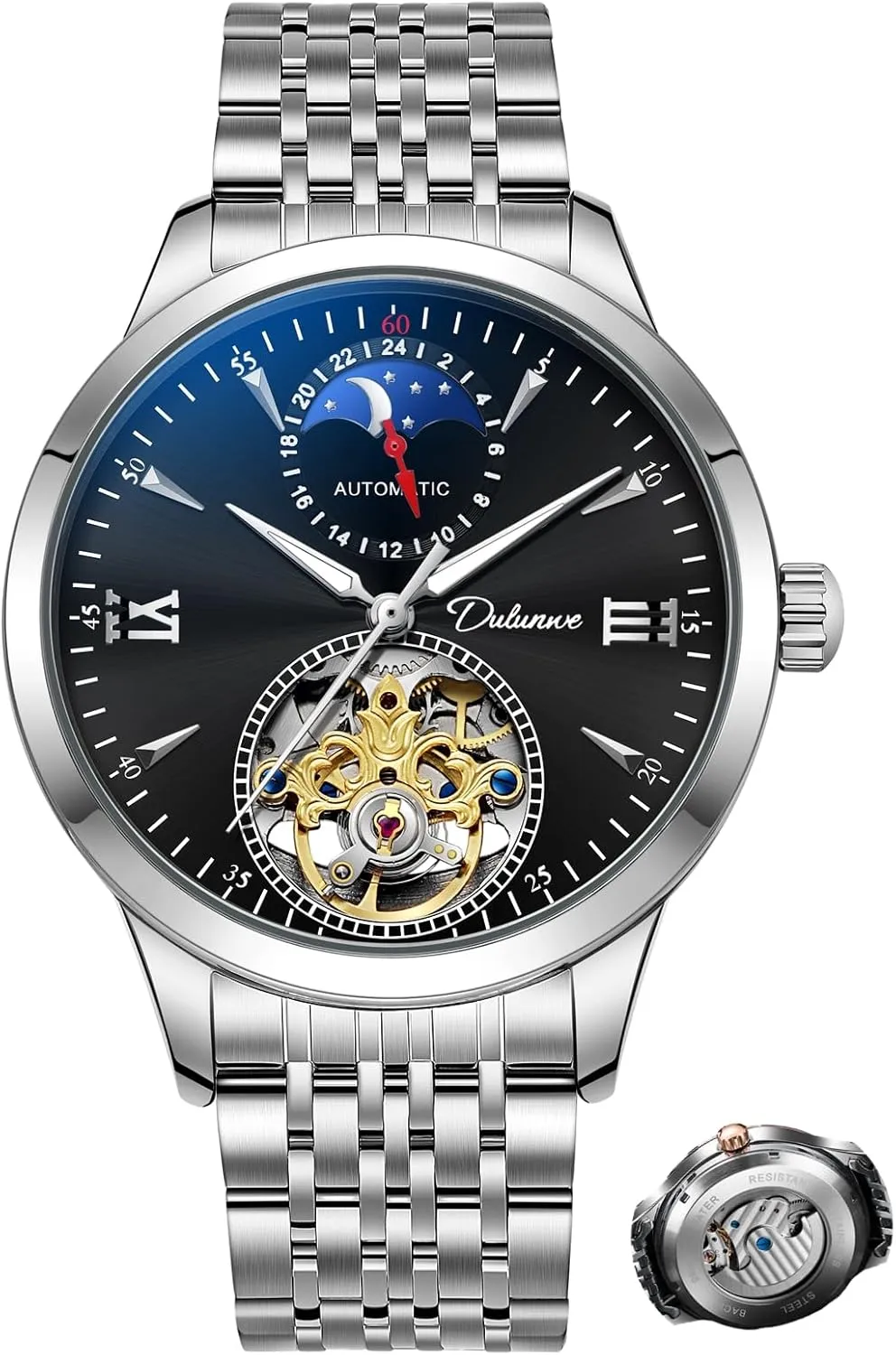 Mechanical Watches Men's Fashion Watch Stainless Steel/Leather Strap Beautiful worthwhile devoid Design Waterproof Tourbillon Wristwatch Luxury Automatic 