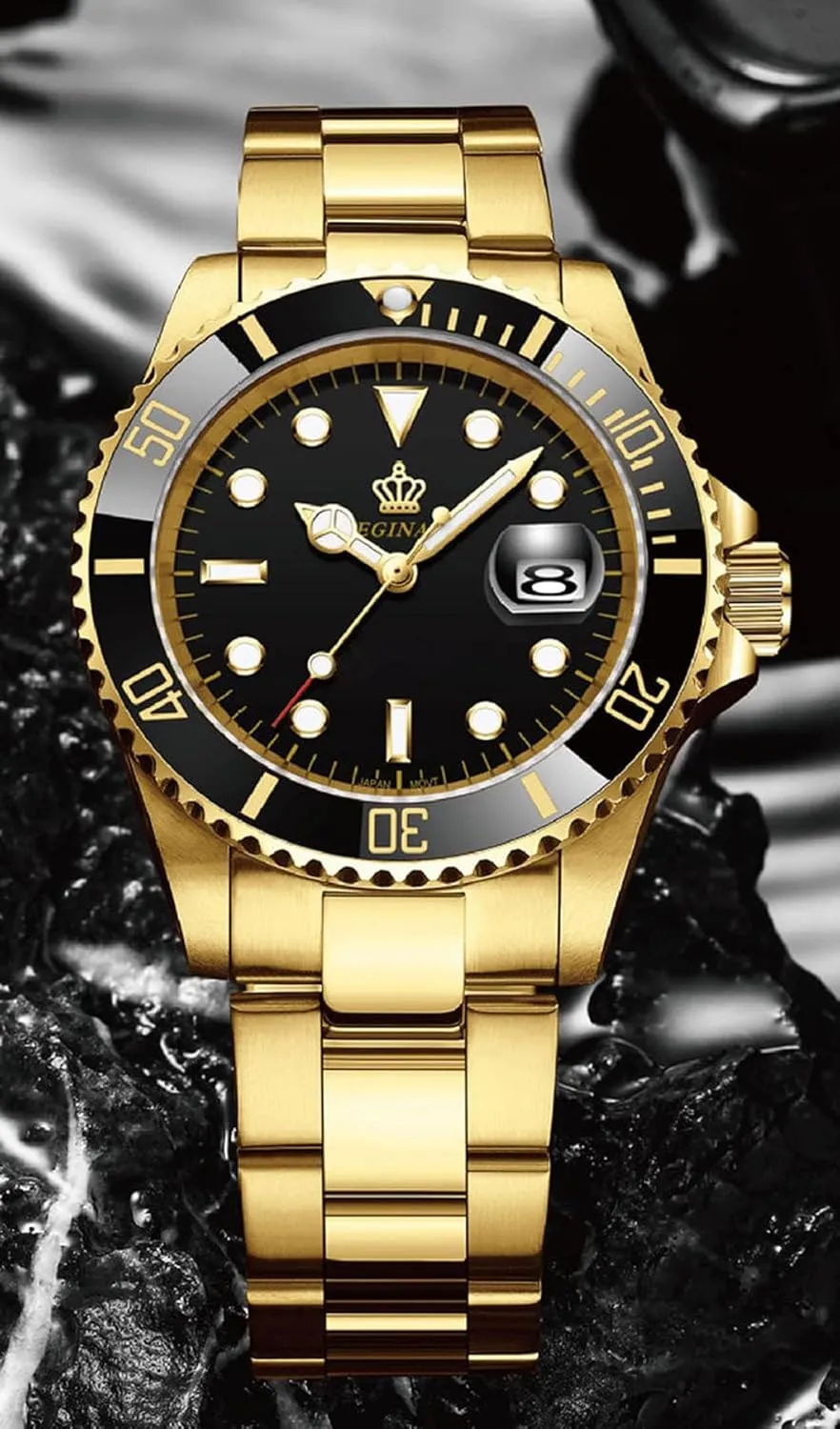 melodic struggler Mens Luxury Rotatable Bezel Calendar Sport Luminous Business Quartz Waterproof Stainless Steel Watches FANMIS 