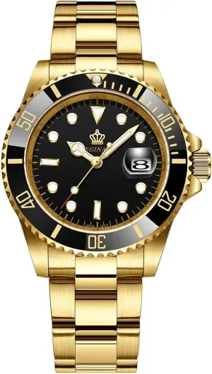 melodic struggler Mens Luxury Rotatable Bezel Calendar Sport Luminous Business Quartz Waterproof Stainless Steel Watches FANMIS 