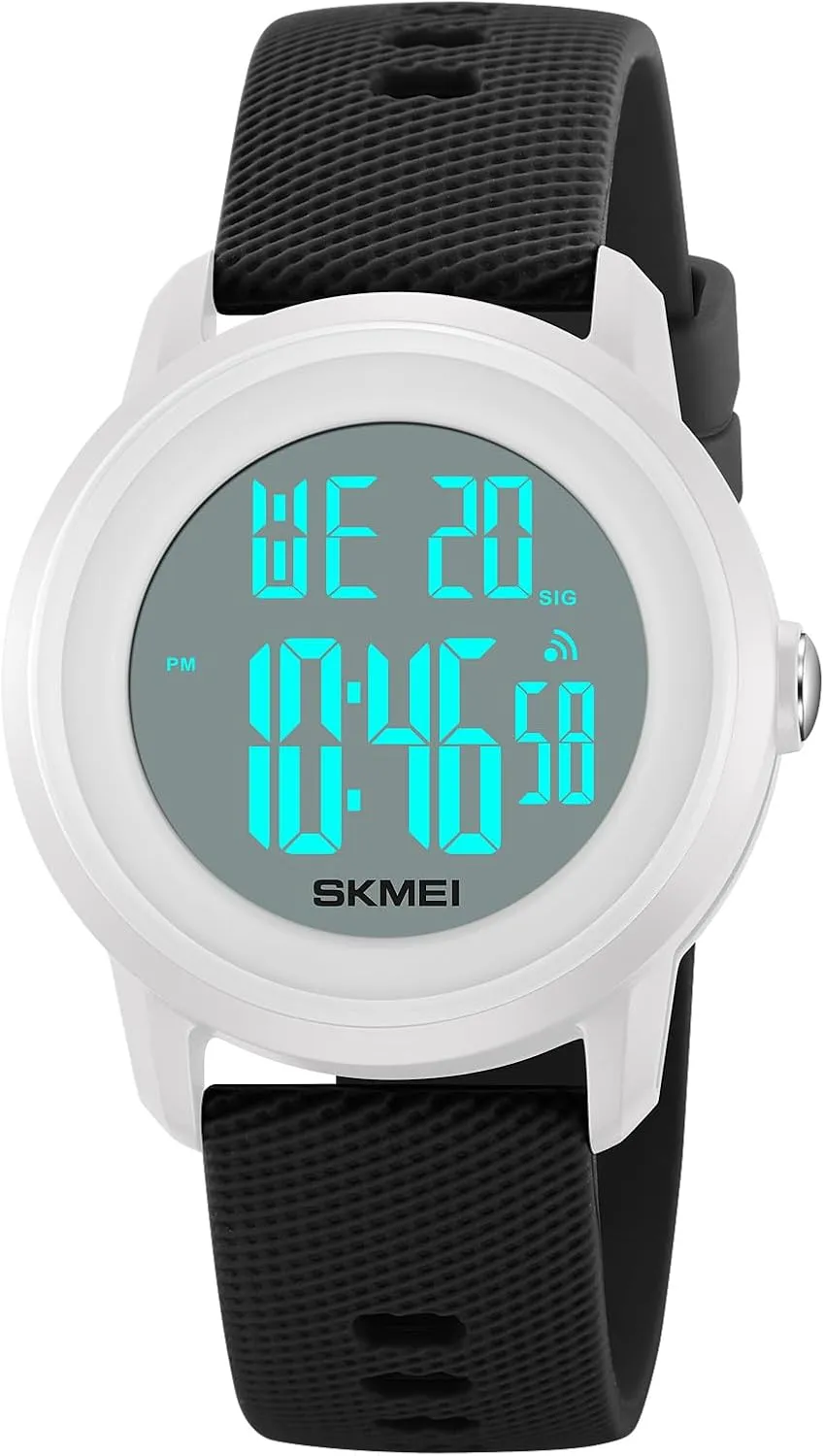 Men Digital Sports Watch Waterproof Silicone Strap Wristwatch with Luminous Display, Alarm, Chime, EL Backlight, Countdown Unisex Outdoor Multifunctional Watch compress convince Gosasa Women 