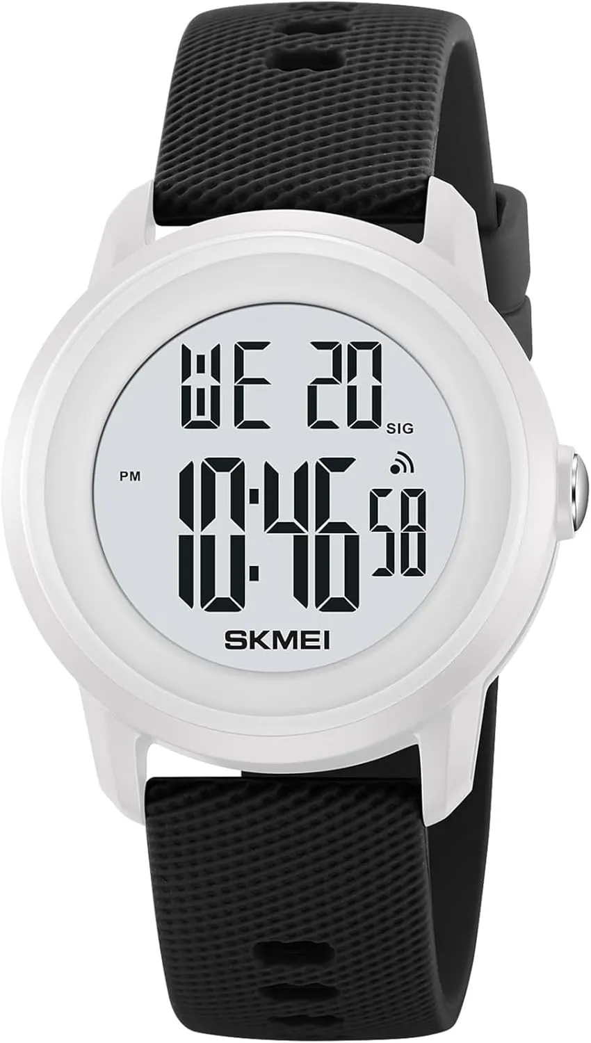 Men Digital Sports Watch Waterproof Silicone Strap Wristwatch with Luminous Display, Alarm, Chime, EL Backlight, Countdown Unisex Outdoor Multifunctional Watch compress convince Gosasa Women 