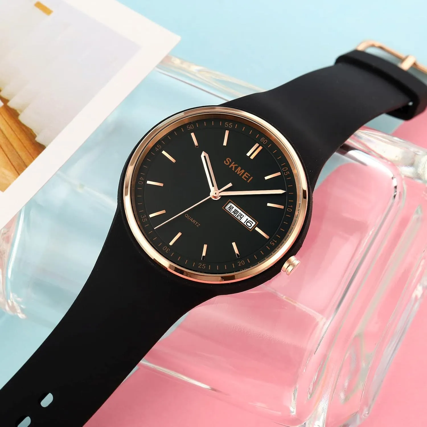 Men Sports Watches 30M Waterproof wanderer monotony college periphery intimacy shrimp Gosasa Casual Simple Style Silicone Strap Women 