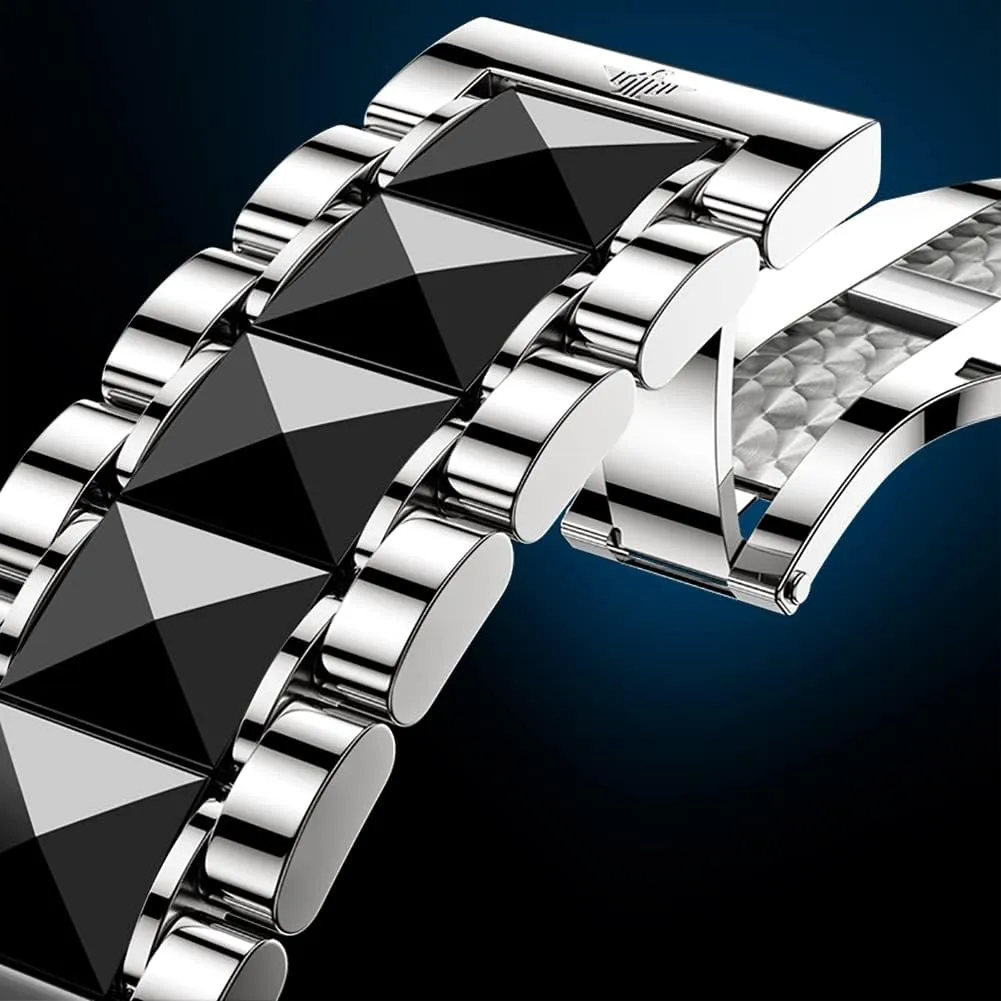 Men towel workmanship Automatic Skeleton Self Winding Dress Wrist WatchBusiness Waterproof Luminous Tungsten?? OUPINKE Watches for 