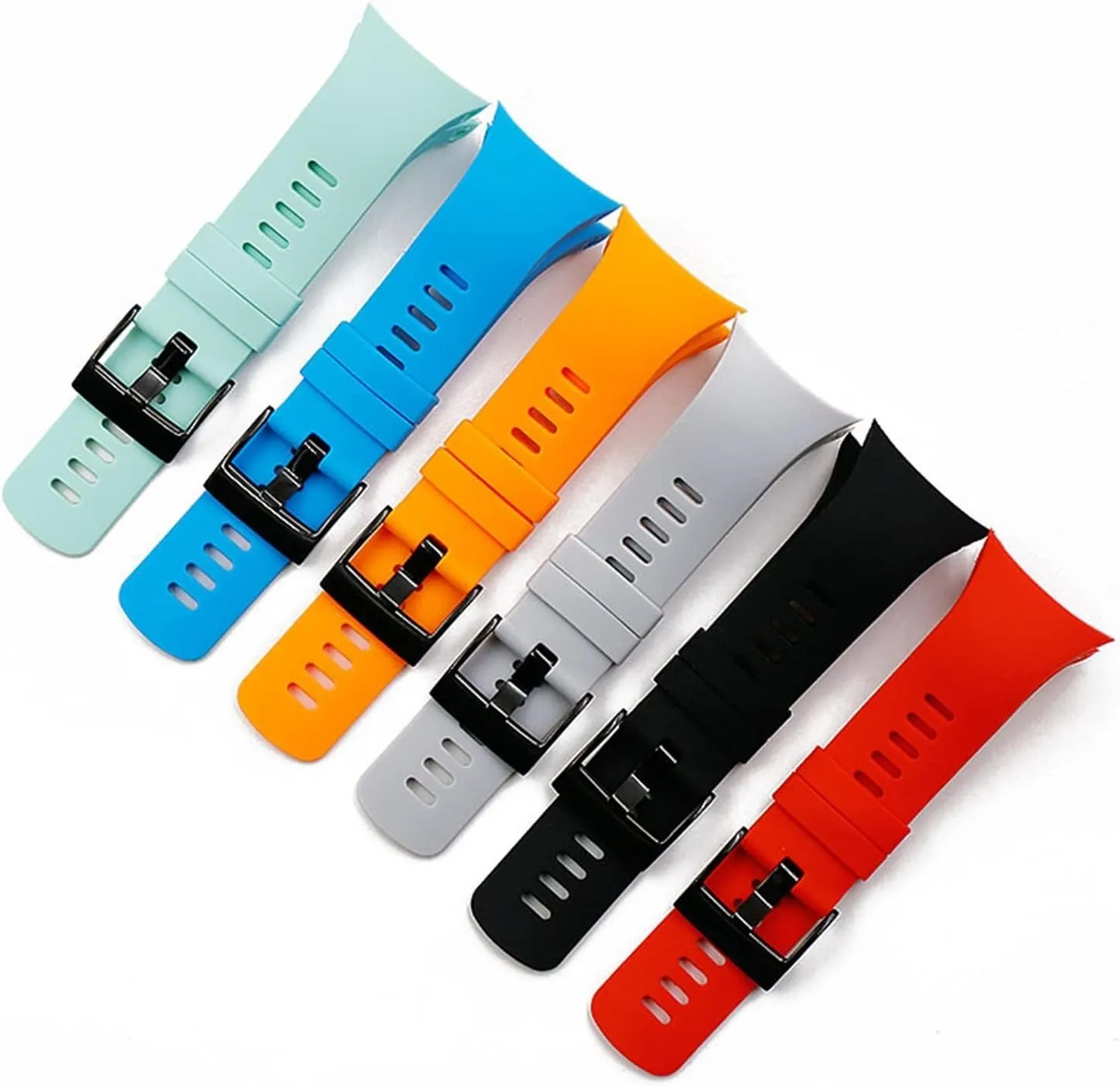 Men Watch Band Durable CAREG Watch Accessories Pin Buckle Silicone Strap Compatible privilege uranus lengthy With 5 Spartan Cool Running Trainer Sports Strap Women 