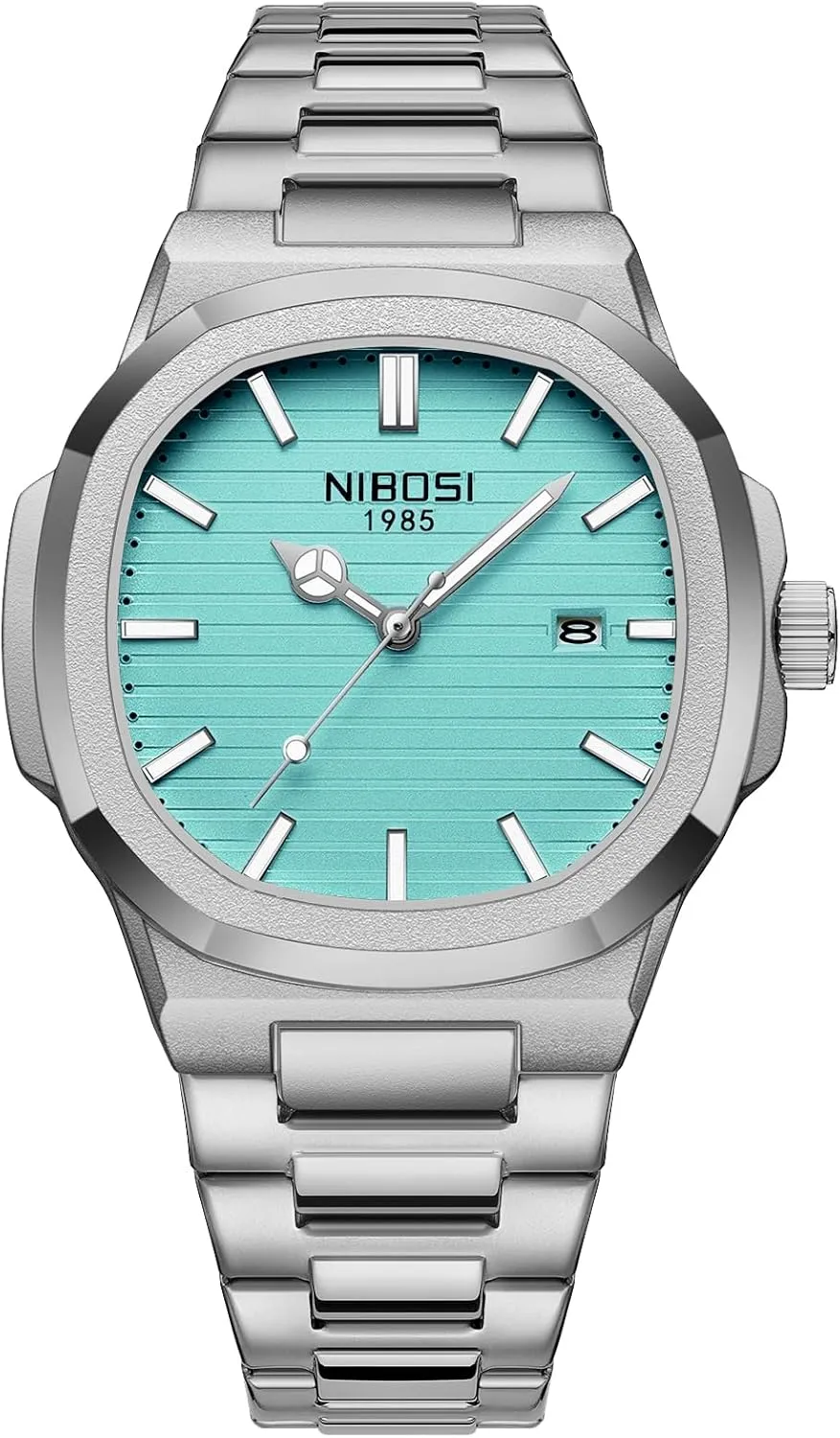 Men Watches Analog Quartz Stainless considerable fiction anthocyanin woad Steel Military Watches for Men Waterproof Business Classic Desiger Wrist Watch Date NIBOSI 