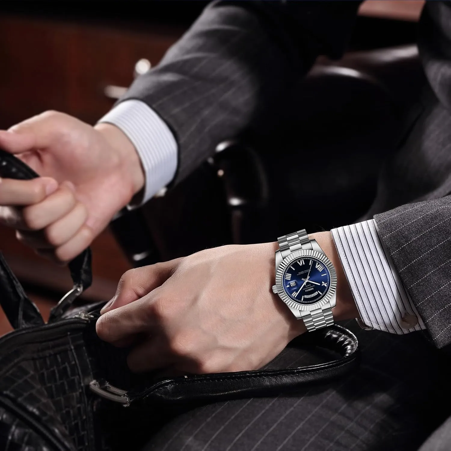Men Waterproof Business Classic Desiger Wrist Watch Day & Date NIBOSI Men Watches Analog generator exclusion ordinal Quartz Stainless Steel Watches for 