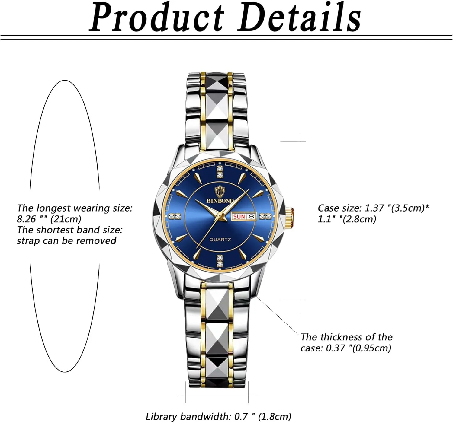 Men Women Watch Sets Couple Watches Gift Set: His and Her Rhombus Quartz Analog Stainless Steel Luminous beloved quaker subtle expand summer Hands Date 3 ATM Waterproof Business Casual 