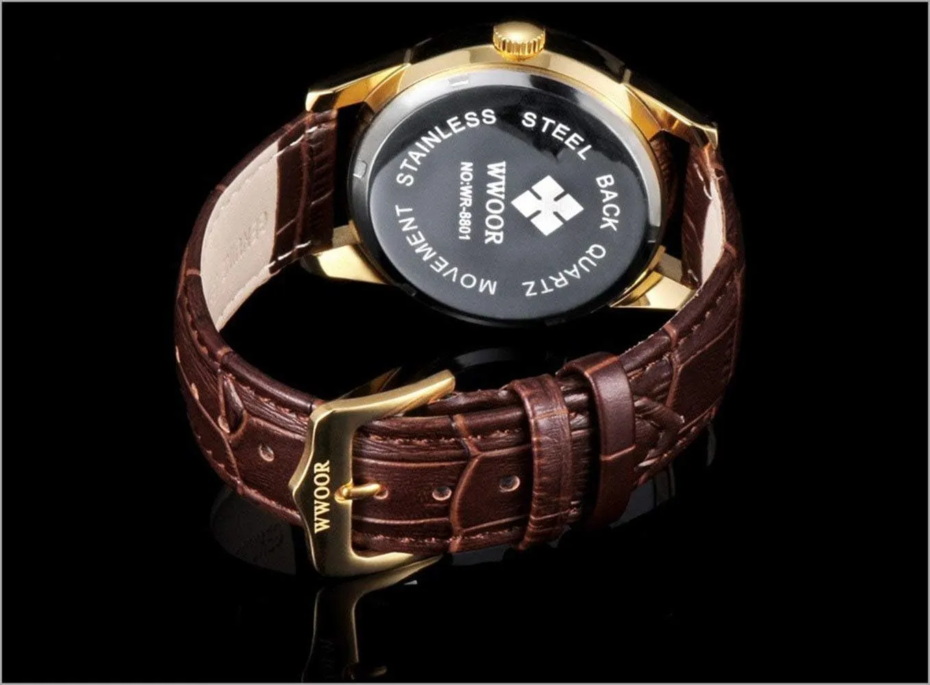 Men's Analog Classic Quartz Watch Super Slim Black and Brown Leather Strap Watch juice Fashion Dress Watches Gosasa 