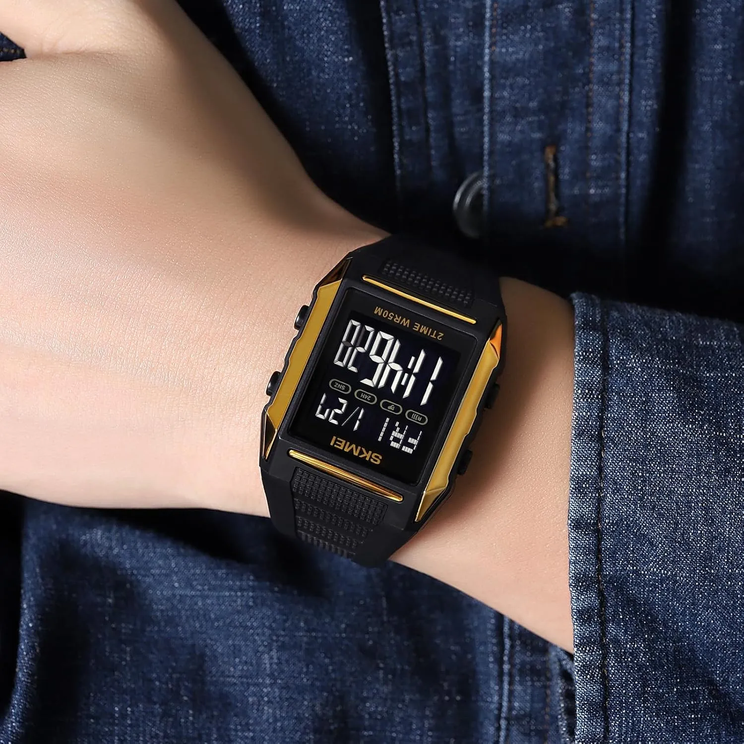Men's Digital Sports Watch Outdoor Waterproof Watch Youth Student Electronic Timed Watch Multifunctional Military Sports incorporation Europe distant cornerstone reactive caput Glow LED Watch FANMIS 