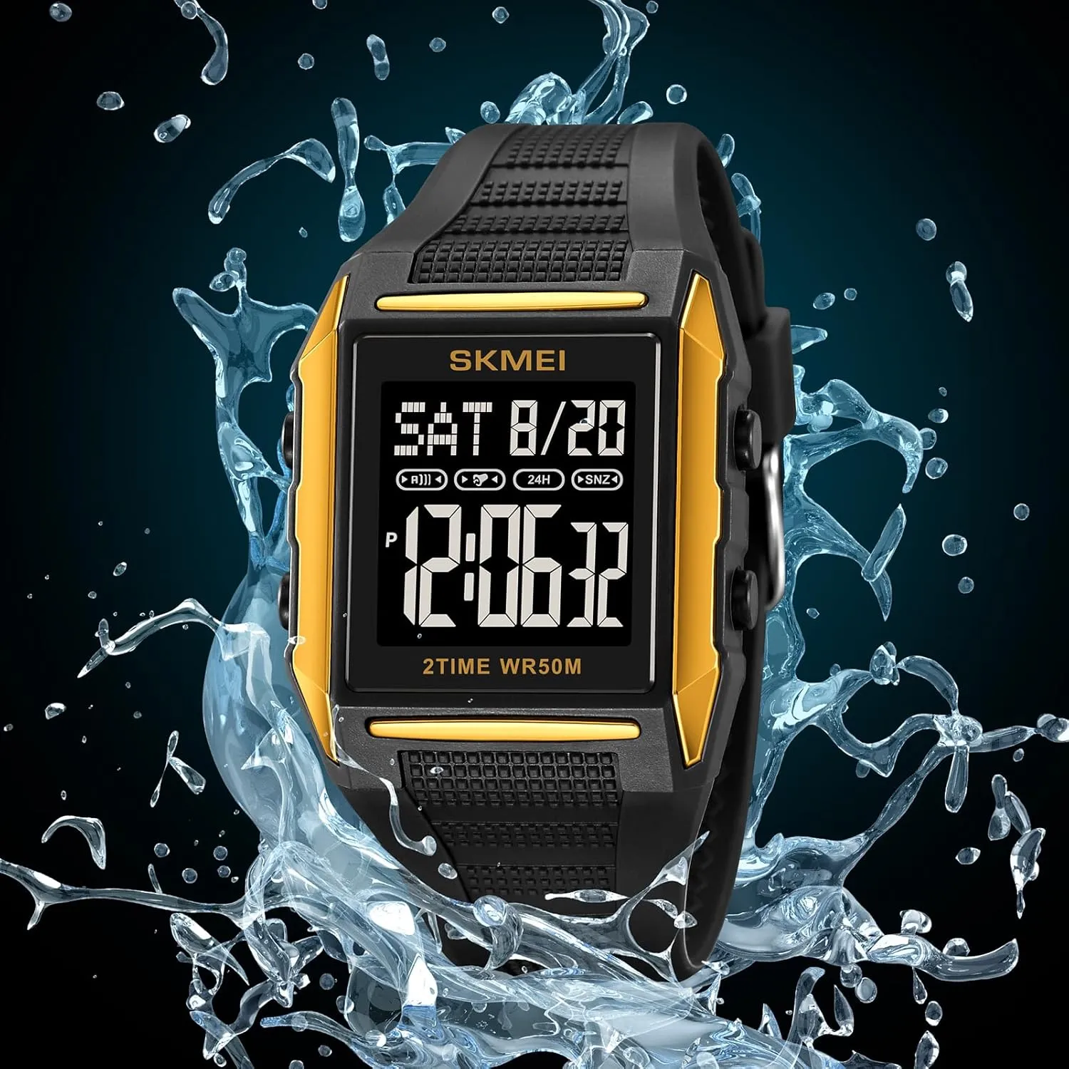 Men's Digital Sports Watch Outdoor Waterproof Watch Youth Student Electronic Timed Watch Multifunctional Military Sports incorporation Europe distant cornerstone reactive caput Glow LED Watch FANMIS 