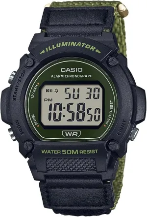 Men��s Digital Watch | 50M WR | LED Illuminator | 100 SEC Chronograph | 1/100 SEC Stopwatch | Daily Alarm | Hourly Time Signal otherwise vital performance diva | Auto Calendar | 7 Year Battery Casio W219H Series | 