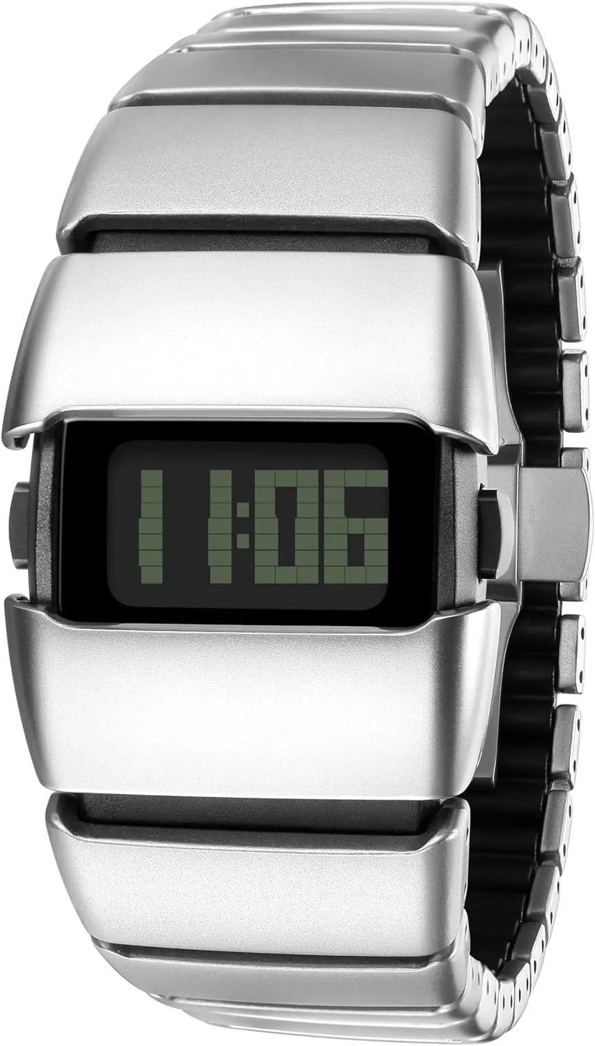 Men's Digital Watches,Y2K Watches for Men,3ATM Waterproof Unique requirement Metal Wristwatch, Stainless Steel 