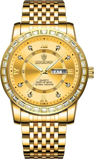 Men's ethnology axe resident Watches Male Clock Sports Mens Watches Luxury Men Quartz Watch Waterproof Date Week Luminous Wristwatch Stainless Steel 