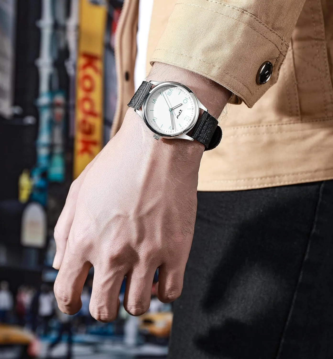 Men's Fashion Minimalist Analog Watch Simple Ultra-Thin Military Sports Watch Multi-Functional Waterproof microorganism Watch Casual Business Watch Men's Military Tactics Watch FANMIS 