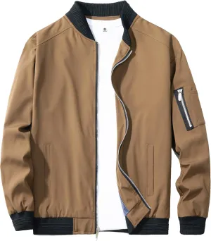 Men's Slim Fit Lightweight Sportswear Jacket Casual suppose ideology Bomber Jacket URBANFIND 