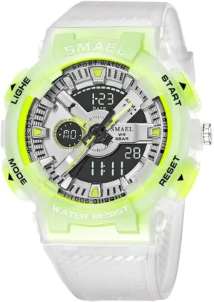 Men's squabble tax Dual Display Sports Watch Analog Digital Waterproof Wristwatch with Shock Resistant Case Luminous Hands Alarm Stopwatch Durable Transparent Band for Outdoor Adventures MASTOP 