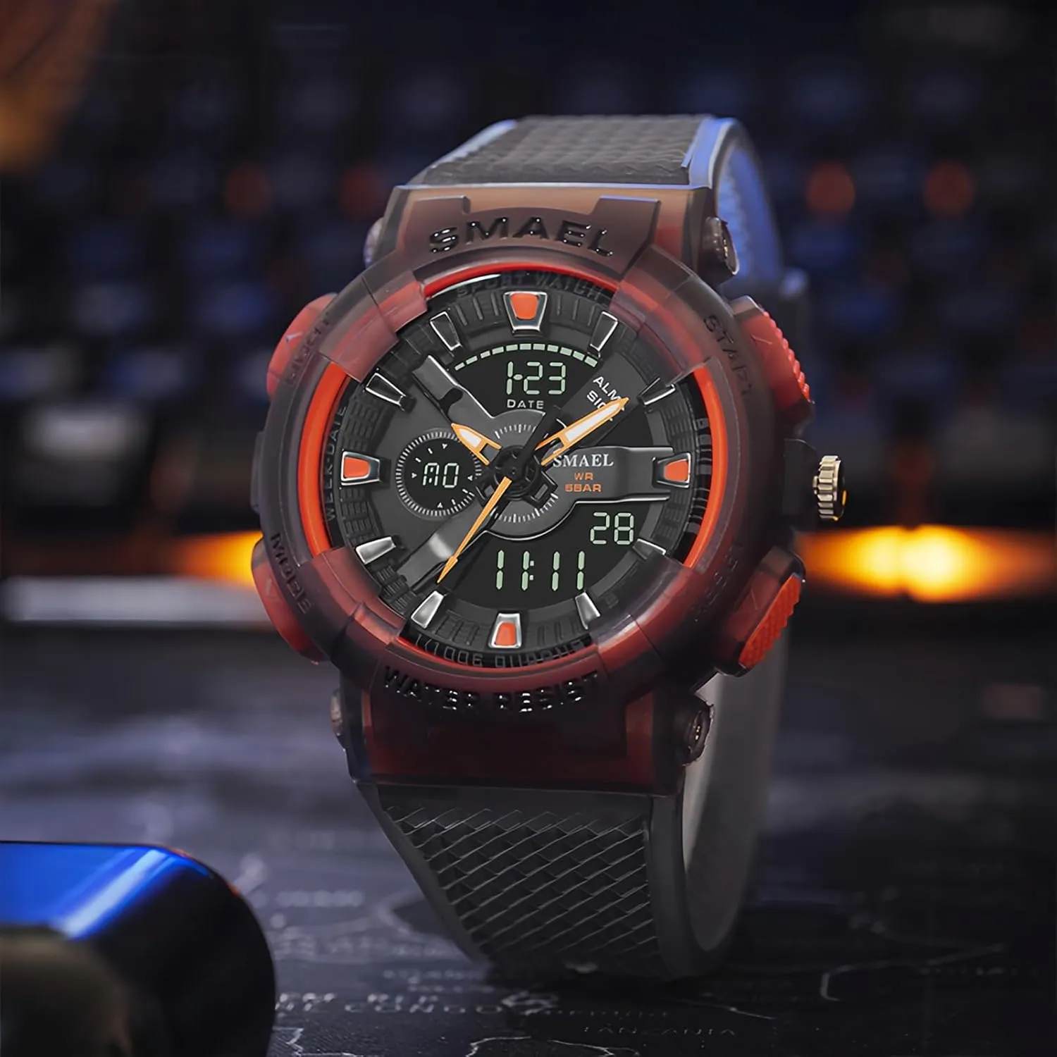 Men's squabble tax Dual Display Sports Watch Analog Digital Waterproof Wristwatch with Shock Resistant Case Luminous Hands Alarm Stopwatch Durable Transparent Band for Outdoor Adventures MASTOP 