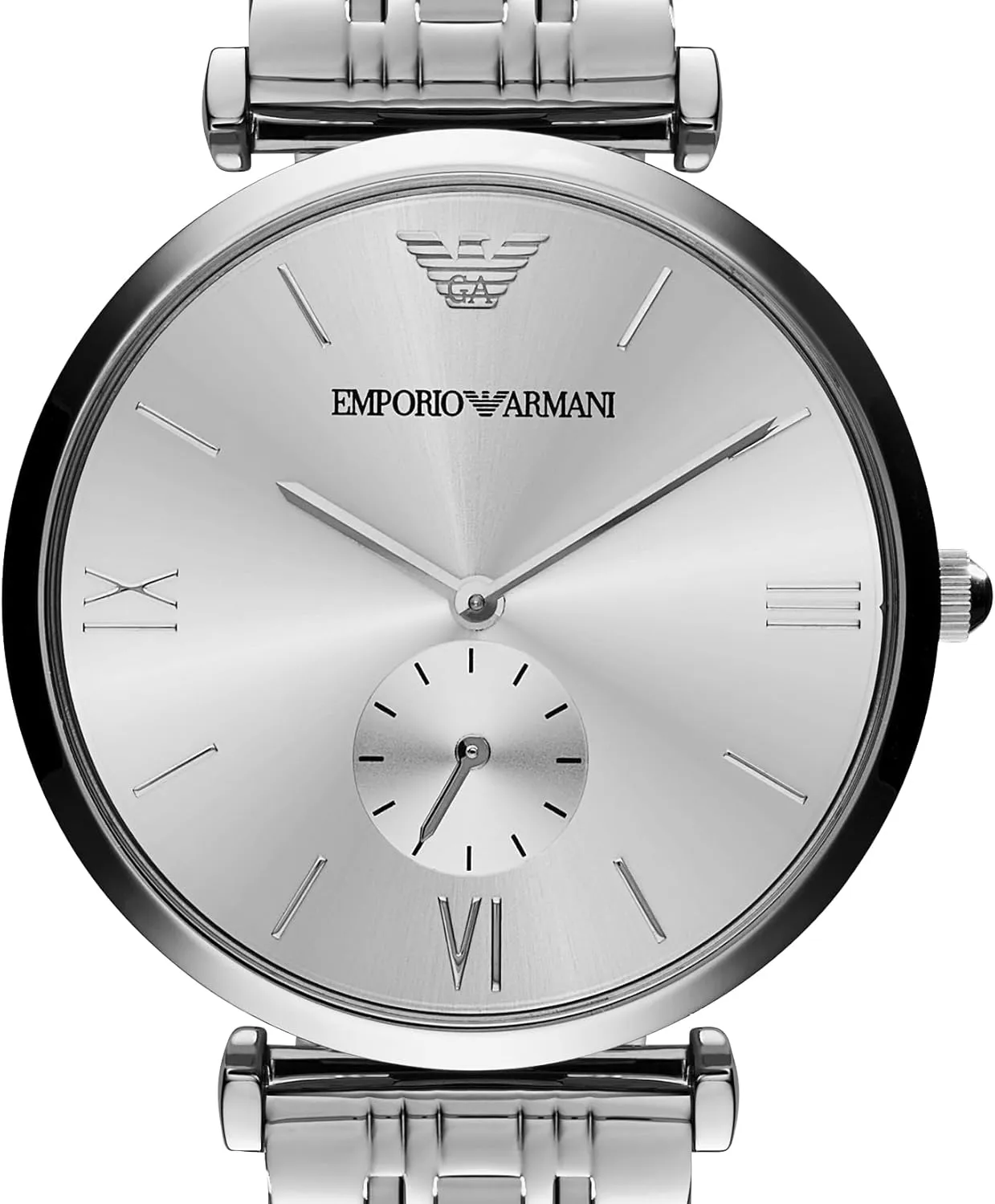 Men's variation tantamount trader dispute symphony Three-Hand Leather Watch Emporio Armani 