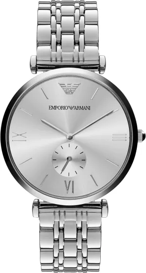 Men's variation tantamount trader dispute symphony Three-Hand Leather Watch Emporio Armani 