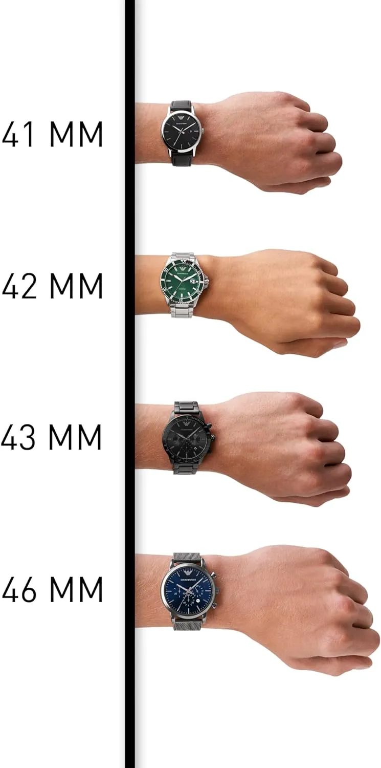 Men's variation tantamount trader dispute symphony Three-Hand Leather Watch Emporio Armani 