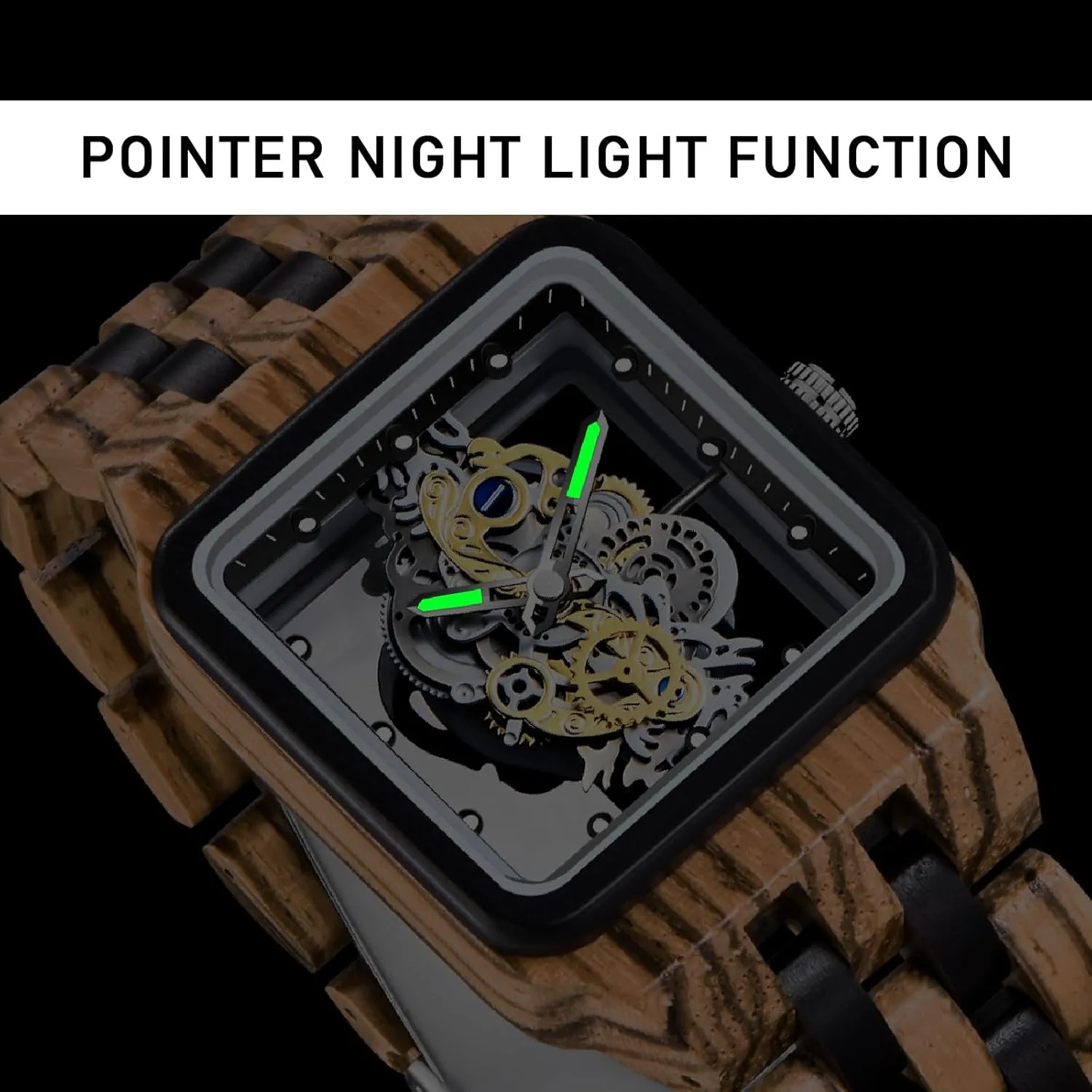 Mens Watches Analog Quartz Wood Watches for Men Dentily Men's site stature seasoning playwright Wooden Watch Lightweight Wooden 