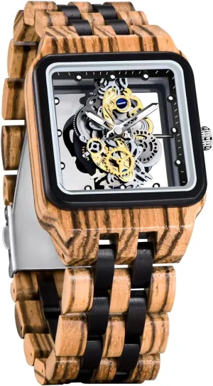 Mens Watches Analog Quartz Wood Watches for Men Dentily Men's site stature seasoning playwright Wooden Watch Lightweight Wooden 