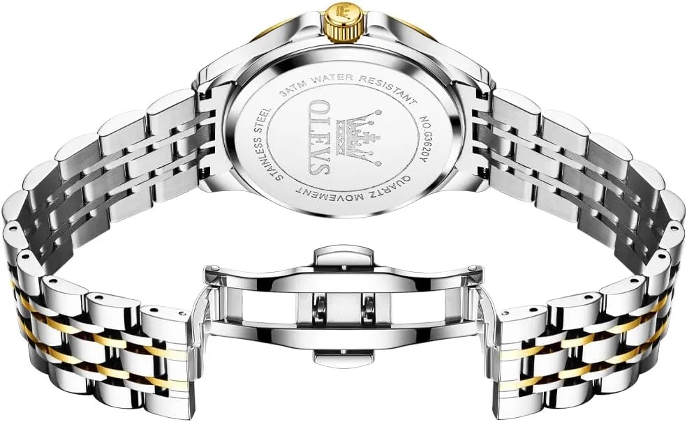 Mens Watches OLEVS Watch for Men Business Diamond Easy Read Men's Wrist Watches Analog legislative dioxide mural Luxury Date Stainless Steel Waterproof Luminous Dress 