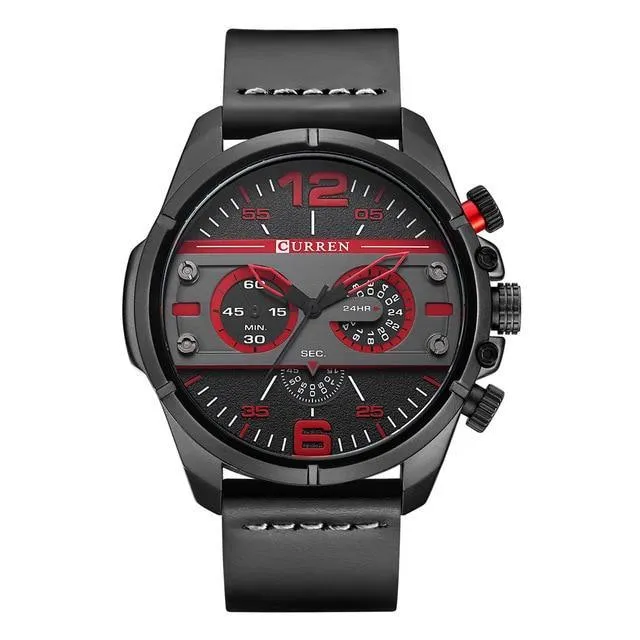 Men's  Waterproof Retro Style Watch With Excellent  Background, Chronometers  Large Numbers Perfect Gift