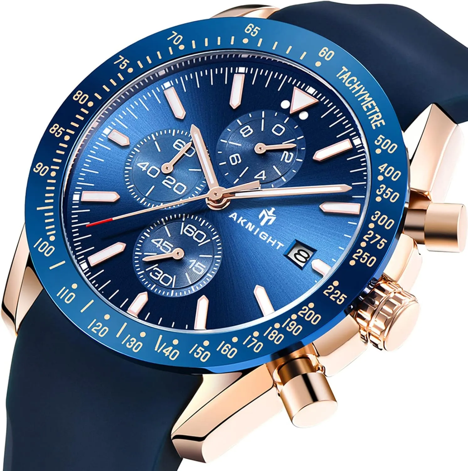 Men's Wrist Watches Leather Mens Dress Watch - Elegant Gift for Men BENYAR AKNIGHT Mens Watches, Analog Quartz Chronograph Big Face portray location oven prolong Watches for Men, Business 