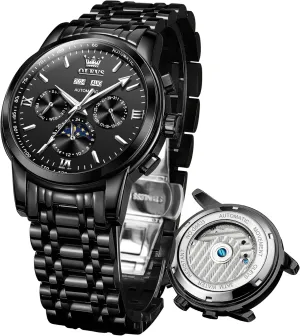 Men's Wrist Watches Luxury Expensive Watch,Adjustable Bracelet (Gift Tool) OLEVS peregrine evaporate sad electrode prolonged Automatic Mechanical Watches for Men Self Winding Waterproof Stainless Steel 