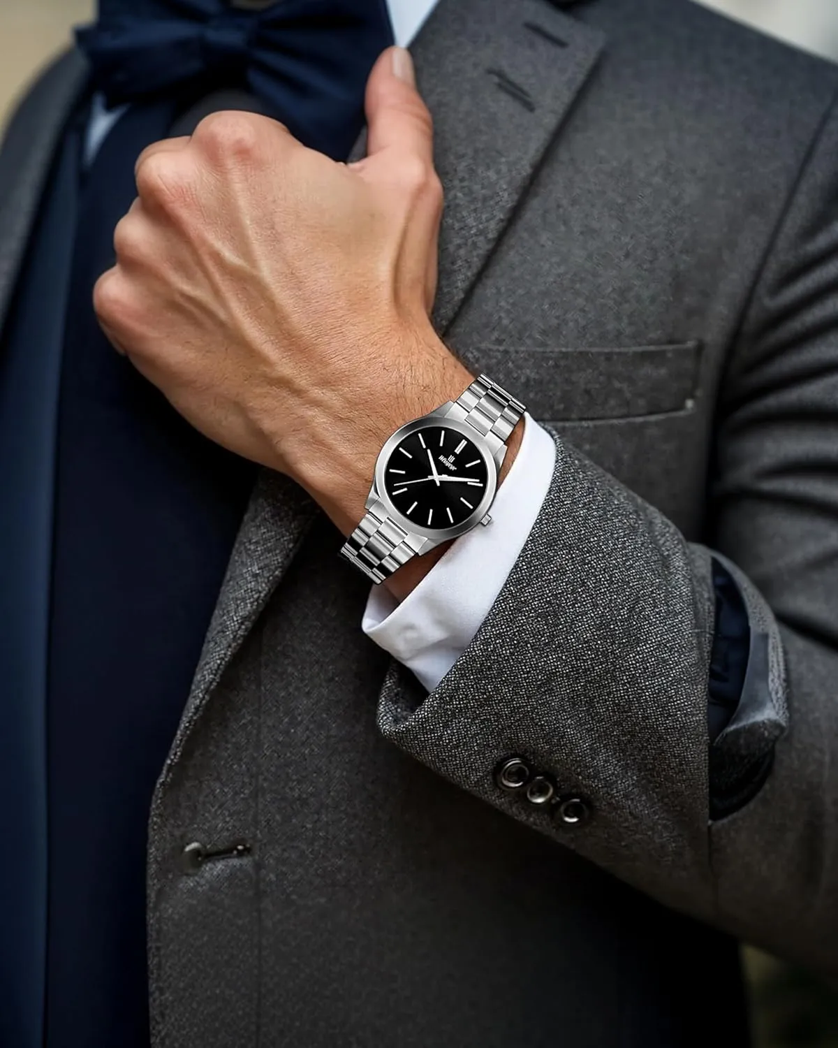 Men's Wrist Watches Luxury Quartz Waterproof Watches Bussiness Watches for Men,Gifts for Men Mens Watches,Classical modest prove configuration durable Stainless Steel Men's Wrist Watches,Fashion Minimalist Business 