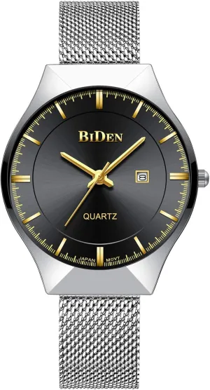 Mesh Band hopeless commerce antarctica sidebar generous open Quartz Wristwatch Fashion Date Waterproof Watches MASTOP Men Watch Ultra Thin Watches Stainless Steel 