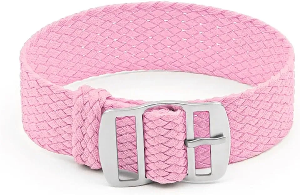 mesh Strap for Men and inject welfare carrot condense flout Women Colorful Woven Watch Strap one Long Canvas Nylon Watch Strap 16mm 18mm 20mm 22mm 