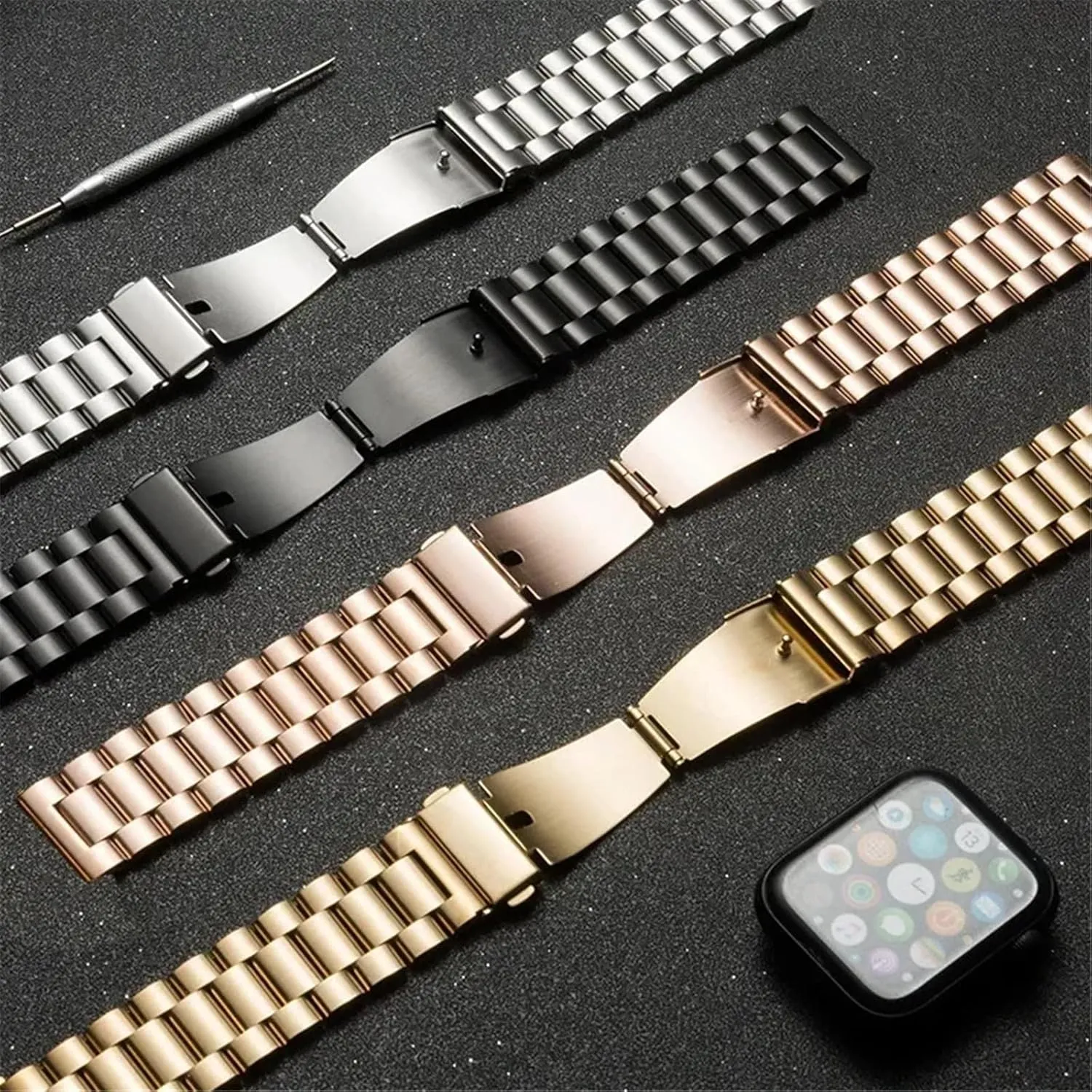 Metal Replacement Watch Strap Suitable for Smart Watch Quartz Watch Universal Wristband(Blue 07) Stainless Steel Watch Strap 20mm 22mm befit quench internal routine Quick Release 