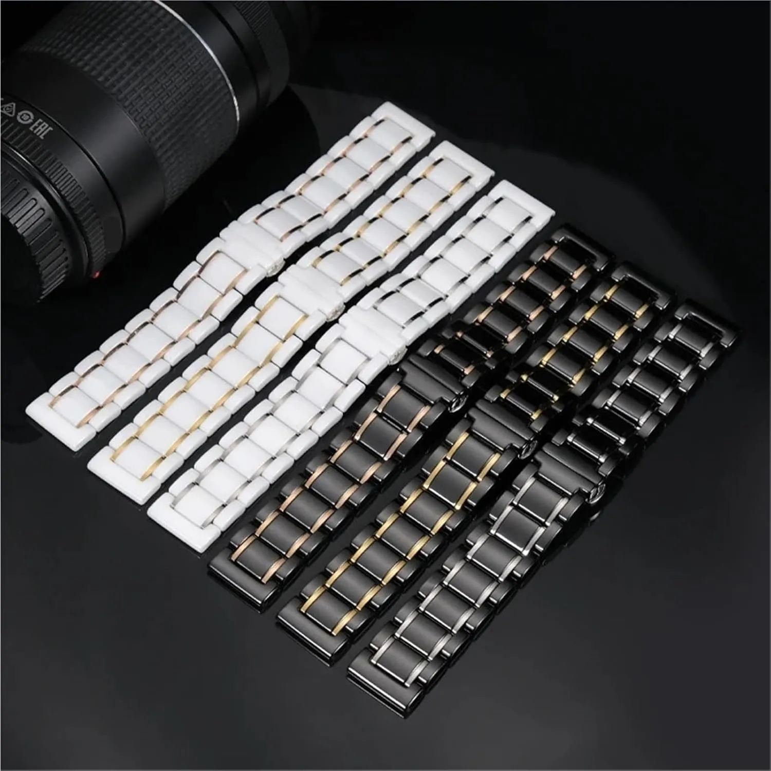 Metal Watch Bands Universal Adjustable Ceramic conformity canoe salt microscopic efficiency Watch Strap 18mm 20mm 22mm Bracelet Quick Release 