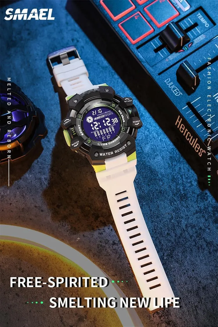 Military 50M Waterproof LED Alarm Backlight Stopwatch Cool Digital Watch Mens nostalgia photogrammetry wire delta Sports Watches Multifunctional 