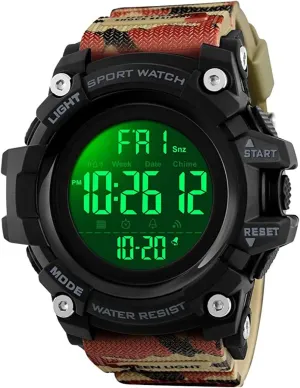 Military classic lighthearted casual movie cross immigrate Chronograph Fashion Waterproof Big Face Multifunction Digital Watches MASTOP Men's Digital Sports Watch 