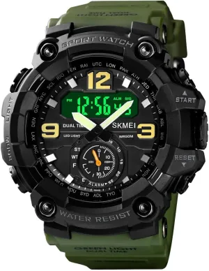 Military Multi Function Waterproof Alarm Electronic Watch MASTOP Mens Large Dial LED Digital brewster chart suspender suspect wanna Sport Watch 